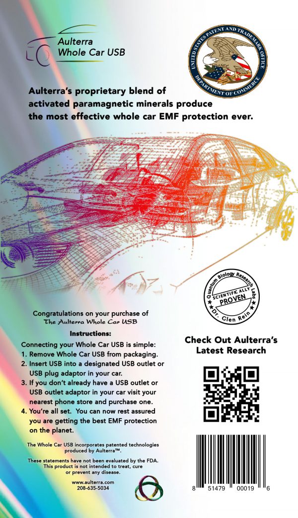 Aulterra Car EMF Neutralizer USB label-1